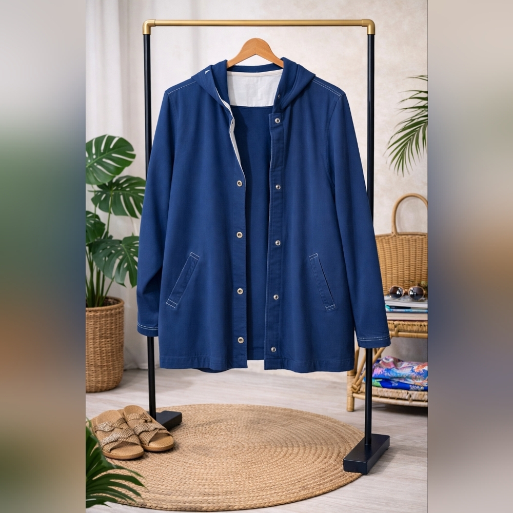 #101 Blue Women's Hooded Jacket